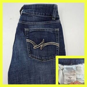 Wrangler Mae Jeans Womens 3x30 Premium Patch Straight Leg Dark Wash 09MWTMS